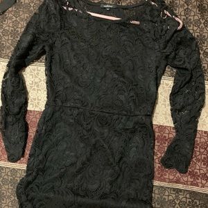 Black thigh length dress
